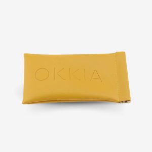 Okkia Glasses Synthetic Leather Case Yellow OK046 CY