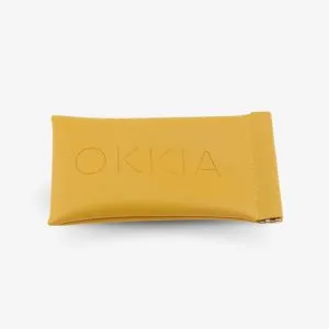 Okkia Glasses Synthetic Leather Case Yellow OK046 CY