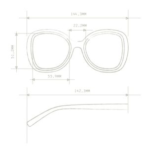 Okkia Sunglasses Anna Butterfly Havana Pink OK019 HP
