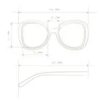 Okkia Sunglasses ANNA Black Rose - Image 9