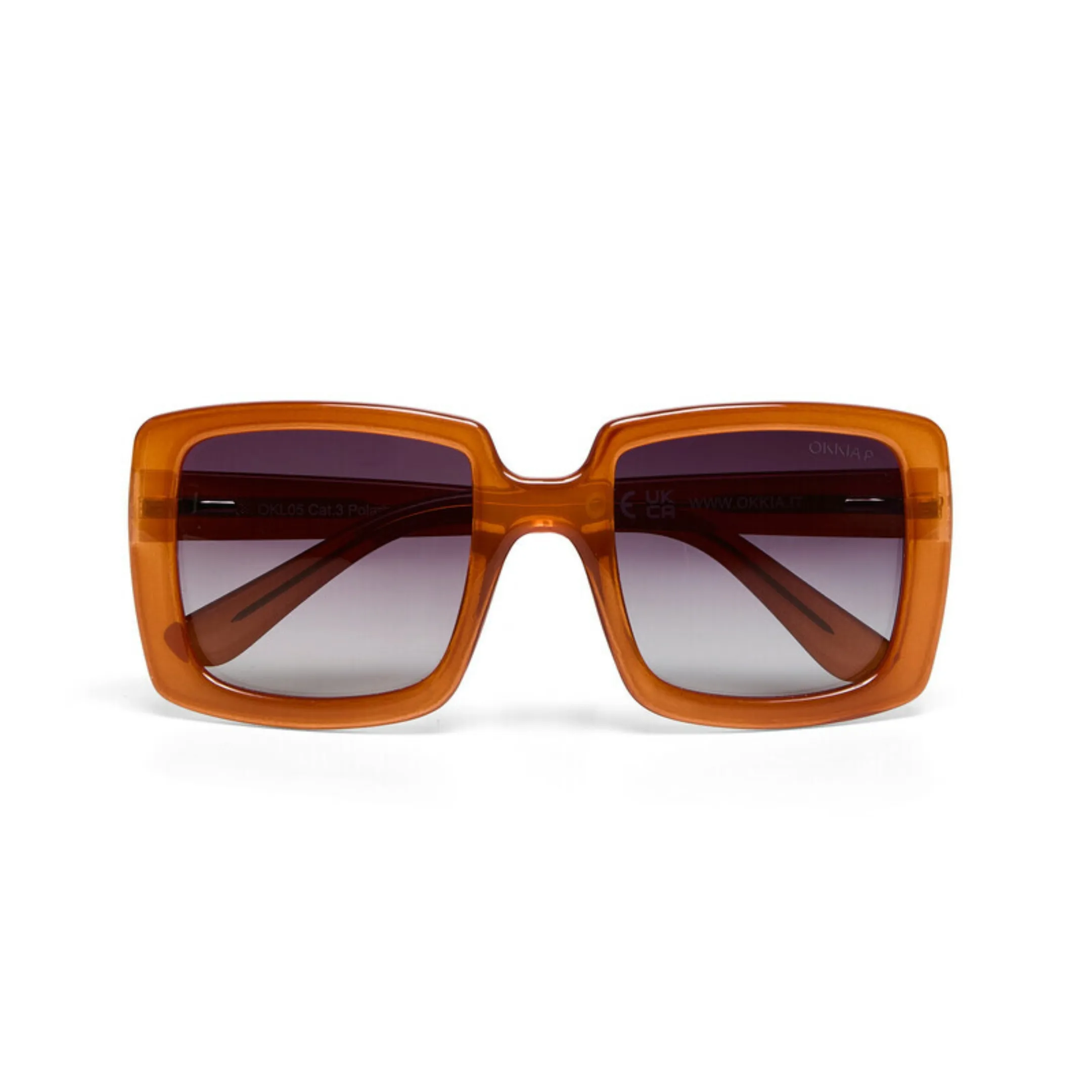 Okkia CLUB Sunglasses ISCHIA Jelly Orange (Black Lenses) POLARIZED