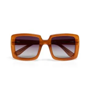 Okkia Club Sunglasses ISCHIA Jelly Orange Black Lenses POLARIZED