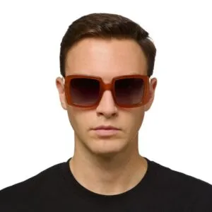 Okkia Club Sunglasses ISCHIA Jelly Orange Black Lenses POLARIZED
