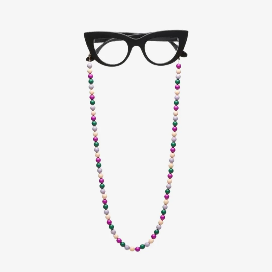 GLASSES-COLOR-CHAIN-Green-OK043-AS-5 Okkia Glasses Chain Colorful Beads - Image 1