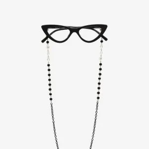 GLASSES CHAIN WHITE HEART OK018 AS