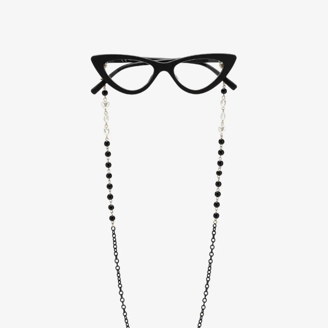 Okkia Glasses Chain White Heart