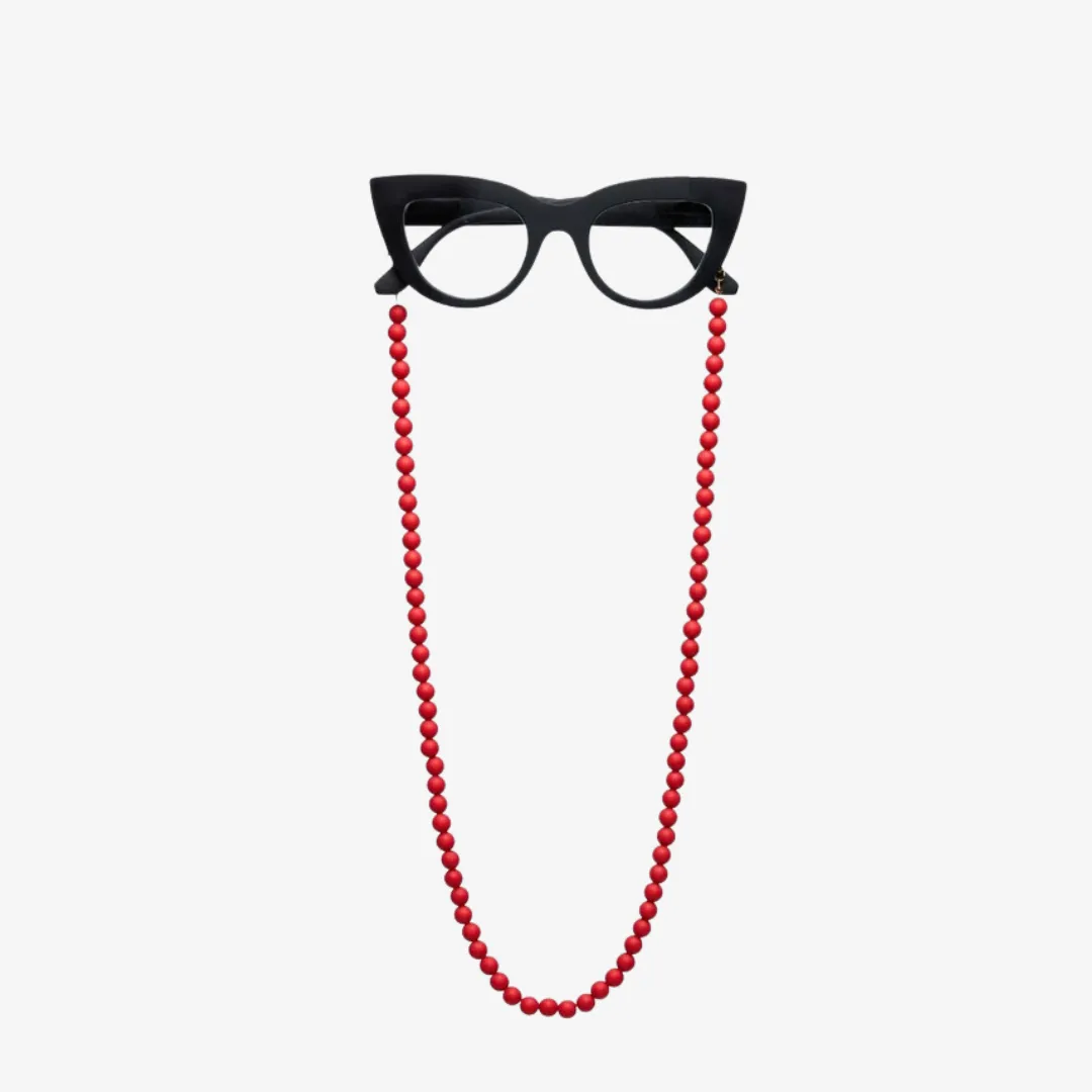 Okkia Glasses Chain Red Beads
