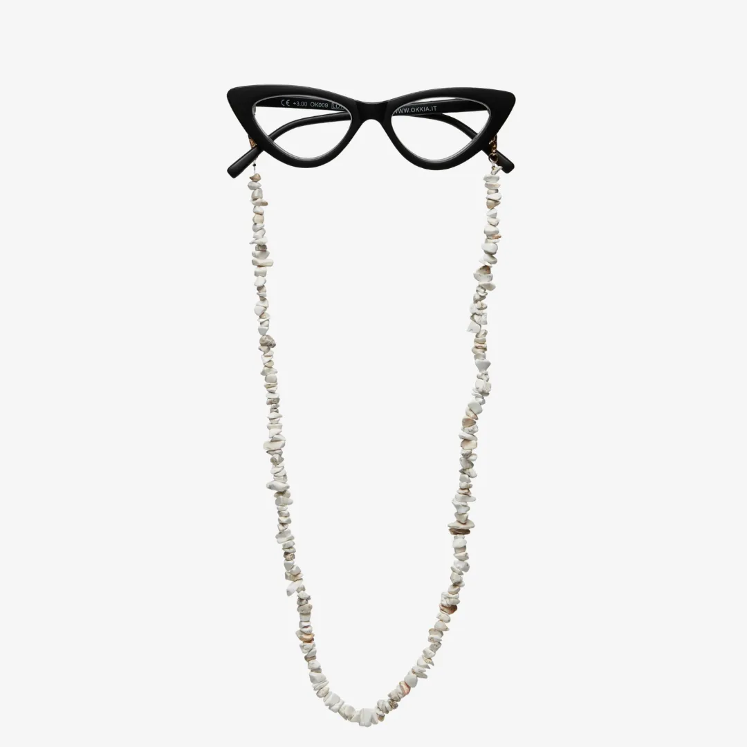 Okkia-Sunglasses-Roma-Black-OK040-BK-6 Okkia Glasses Chain White - Image 1