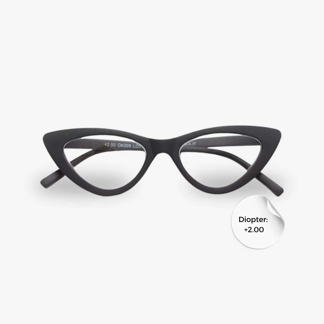 ADRIANA-CAT-EYE-black-2.0-OK009BK-2.00-2 Okkia Reading Adriana Cat Eye Black 2.00 - Image 1