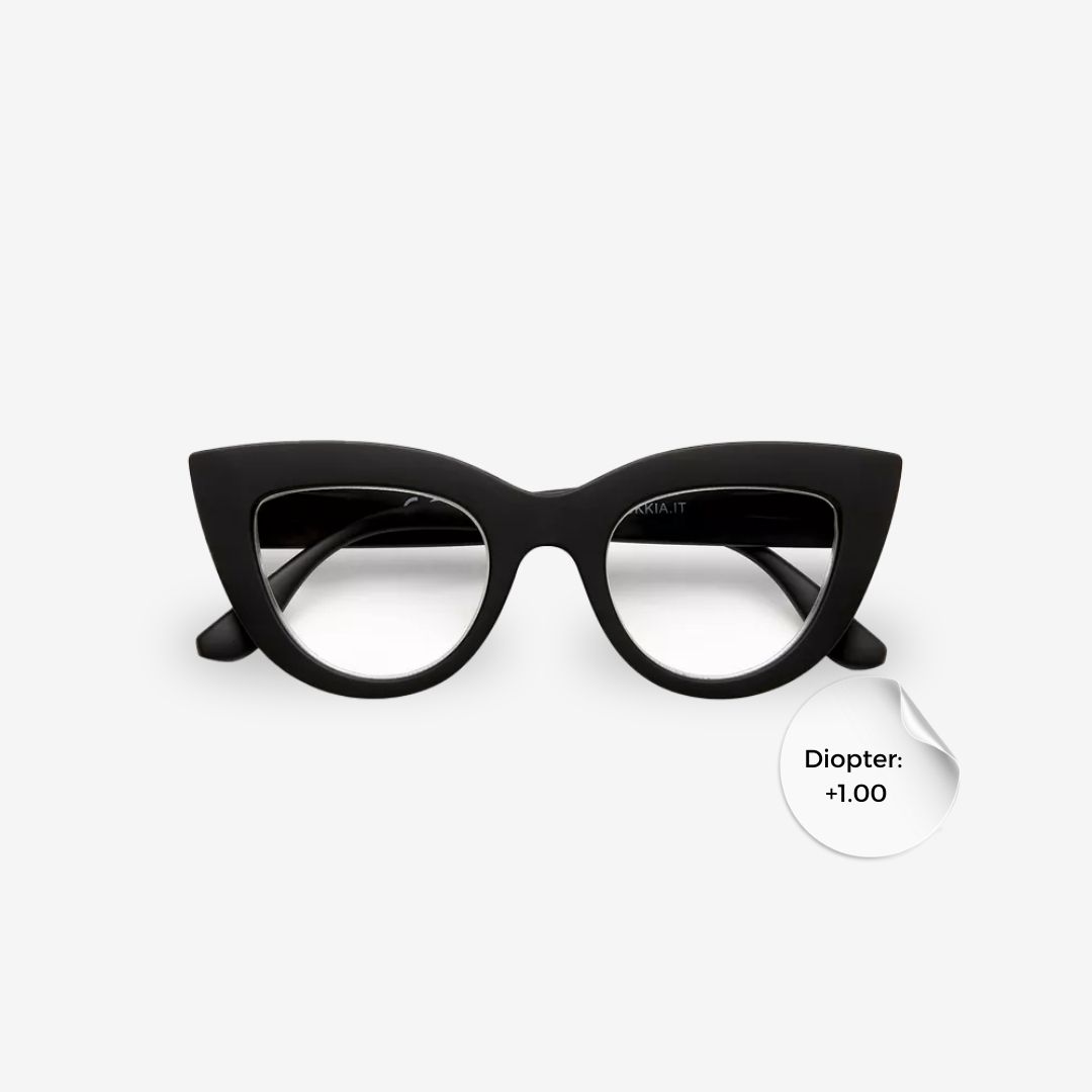 Okkia Reading Claudia Cat Eye Black 1.00