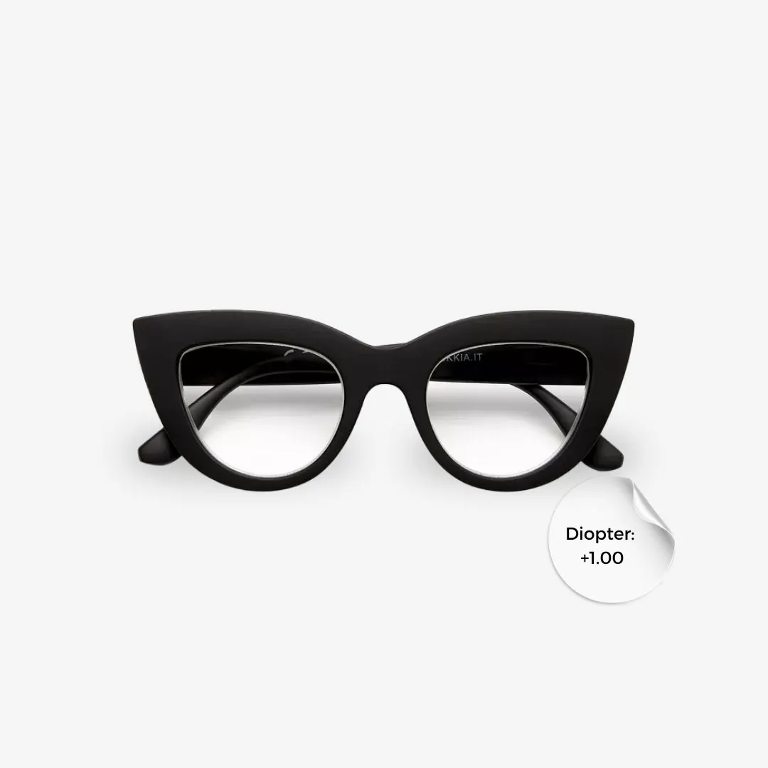 Okkia Reading Claudia Cat Eye Black 1.00