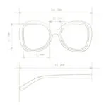 Okkia Sunglasses ANNA Havana Blue/Pink Lens - Image 2