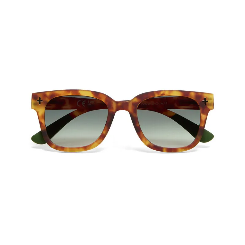 Okkia Sunglasses GIOVANNI Sahara Havana Green Lens