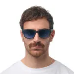 Okkia Sunglasses GIOVANNI Black Havana Blue Lens - Image 7