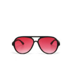 Okkia Sunglasses Alessio Aviator Black Red Lenses - Image 5