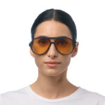 Okkia Sunglasses Alessio Aviator Black Yellow Lenses - Image 9