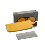 Okkia Sunglasses Alessio Aviator Black Yellow Lenses - Image 3
