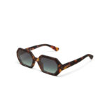 Okkia Sunglasses Andrea Classic Havana (Green Lenses) - Image 3