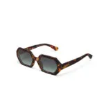 Okkia Sunglasses ANDREA Classic Havana (Green Lenses) - Image 3