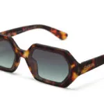 Okkia Sunglasses ANDREA Classic Havana (Green Lenses) - Image 2
