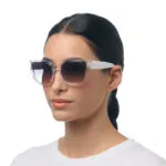 Okkia Sunglasses SILVIA Clear (Black Lenses) - Image 6