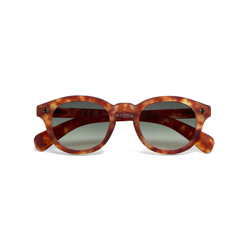 Okkia Sunglasses Milan Sahara Havana (green lenses)