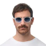 Okkia Sunglasses MILANO Clear (Dark Blue Lenses) - Image 2