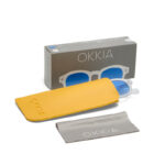 Okkia Sunglasses Milano Clear (Dark Blue Lenses) - Image 4