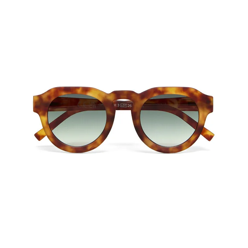 Okkia Sunglasses ZENO Sahara Havana (Green Lenses)