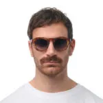 Okkia Sunglasses ZENO Sahara Havana (Green Lenses) - Image 3
