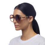 Okkia Sunglasses Monica Round Pink Havana - Image 7