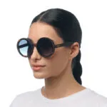 Okkia Sunglasses MONICA Classic Havana (Green Lenses) - Image 3