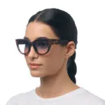 Okkia Sunglasses SILVIA Classic Havana Blue/Pink Lenses - Image 6