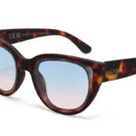 Okkia Sunglasses SILVIA Classic Havana Blue/Pink Lenses - Image 3