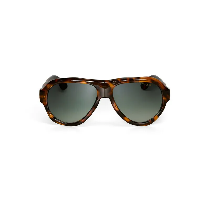 Okkia x Seletti Sunglasses FLORIDA Havana Green Lenses