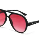 Okkia Sunglasses ALESSIO Black Red Lenses - Image 3