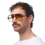 Okkia Sunglasses ALESSIO Black Yellow Lenses - Image 8