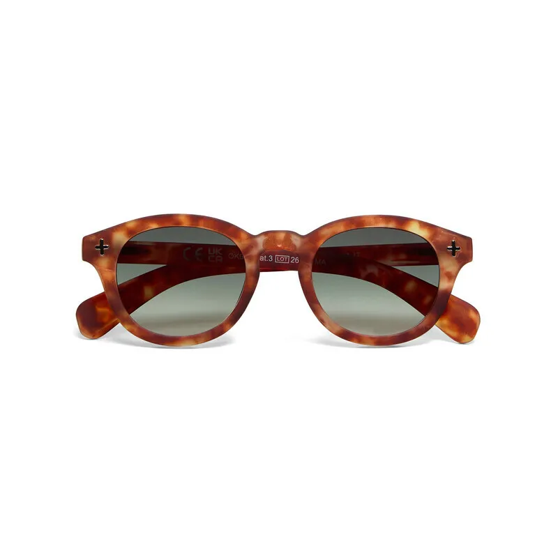 Okkia Sunglasses MILANO Sahara Havana (Green Lenses)
