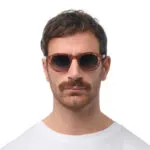 Okkia Sunglasses MILANO Sahara Havana (Green Lenses) - Image 3