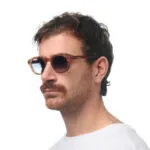 Okkia Sunglasses MILANO Sahara Havana (Green Lenses) - Image 10