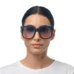 Okkia Sunglasses ROMA Black Blue/Pink Lenses - Image 6