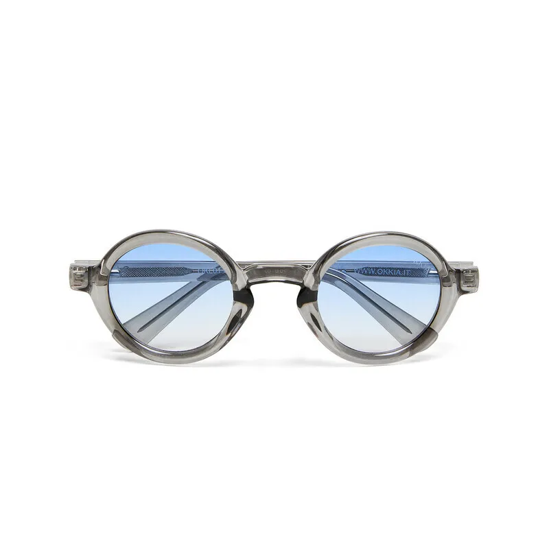 Okkia CLUB Sunglasses ALICUDI Translucent Smoke (Blue Lenses)