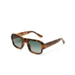 Okkia CLUB Sunglasses STROMBOLI Classic Havana (Green Lenses) - Image 3