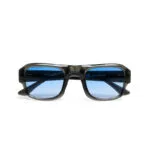 Okkia CLUB Sunglasses STROMBOLI Translucent Smoke (Blue Lenses)
