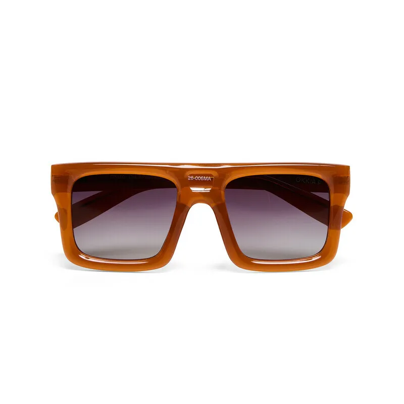 Okkia CLUB Sunglasses VULCANO Jelly Orange (Black Lenses)