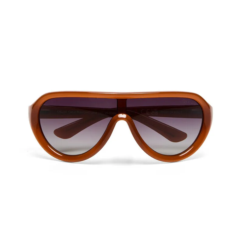 Okkia CLUB Sunglasses PANAREA Jelly Orange (Black Lenses)